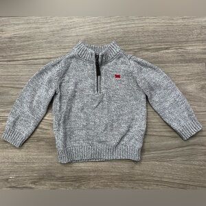 Carter's Gray Knit Half-Zip Sweater